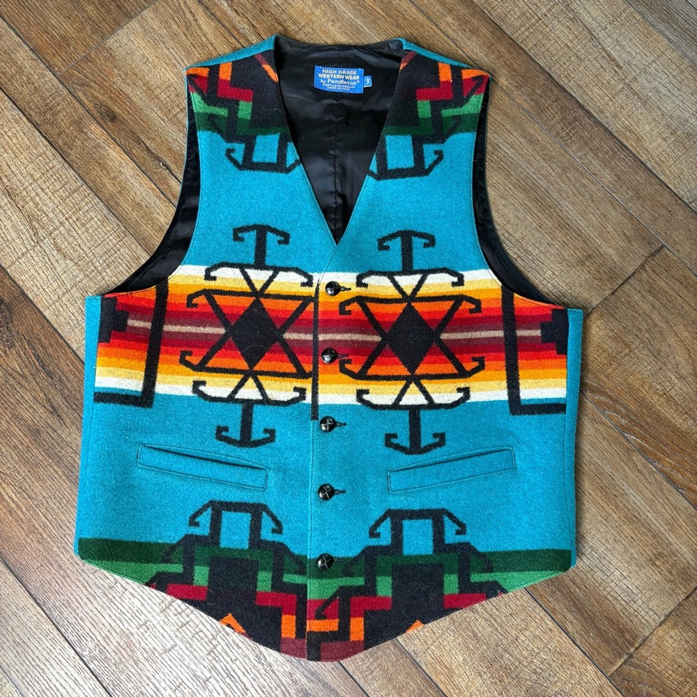 Vintage Pendleton High Grade Western Wear Aztec Vest